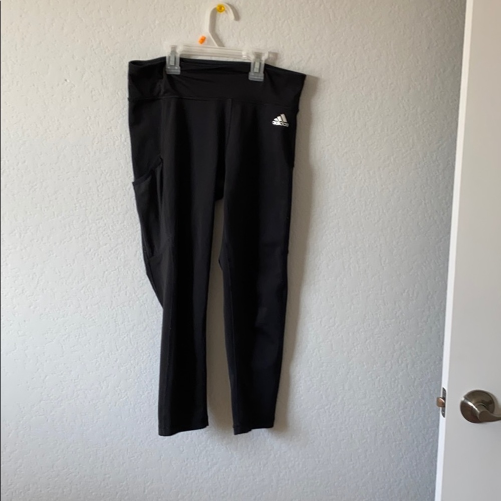 Black Adidas cropped leggings